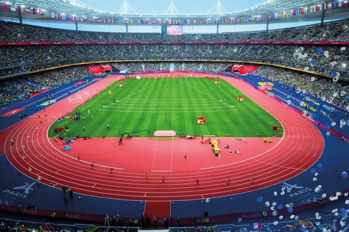 stade jo paris 20214 plain avec piste rouge athlétisme