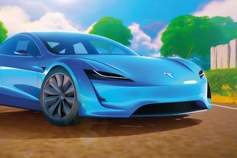 tesla dans fornite